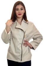 bež usnjena jakna