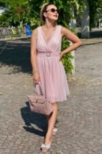 roza svečana obleka