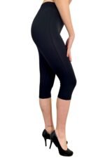 ČRNE BOMBAŽNE KAPRI PAJKICE LAURA ZA MOČNEJŠE DAME