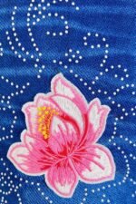 MODRE JEANS PAJKICE Z ROŽO DULCE