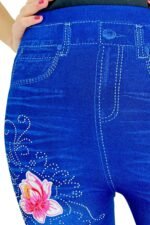 MODRE JEANS PAJKICE Z ROŽO DULCE