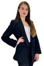 ČRN ELEGANTEN SAKO ALEŠA ZA MOČNEJŠE DAME