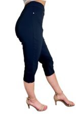 ČRNE KAPRI HLAČE HARMONY ZA MOČNEJŠE DAME