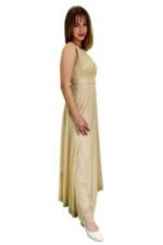 DOLGA BEŽ ELEGANTNA OBLEKA ROBERTINA