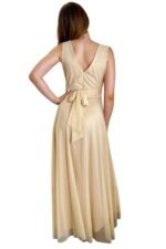 DOLGA BEŽ ELEGANTNA OBLEKA ROBERTINA