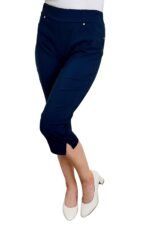 TEMNO MODRE KAPRI HLAČE HARMONY ZA MOČNEJŠE DAME