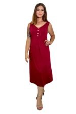 bordo rdeča poletna obleka