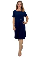 modra obleka za močnejše dame