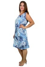 svetlo modra poletna obleka