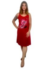 rdeča poletna obleka