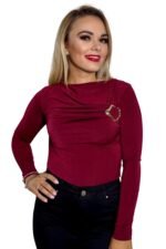 bordo rdeča bluza
